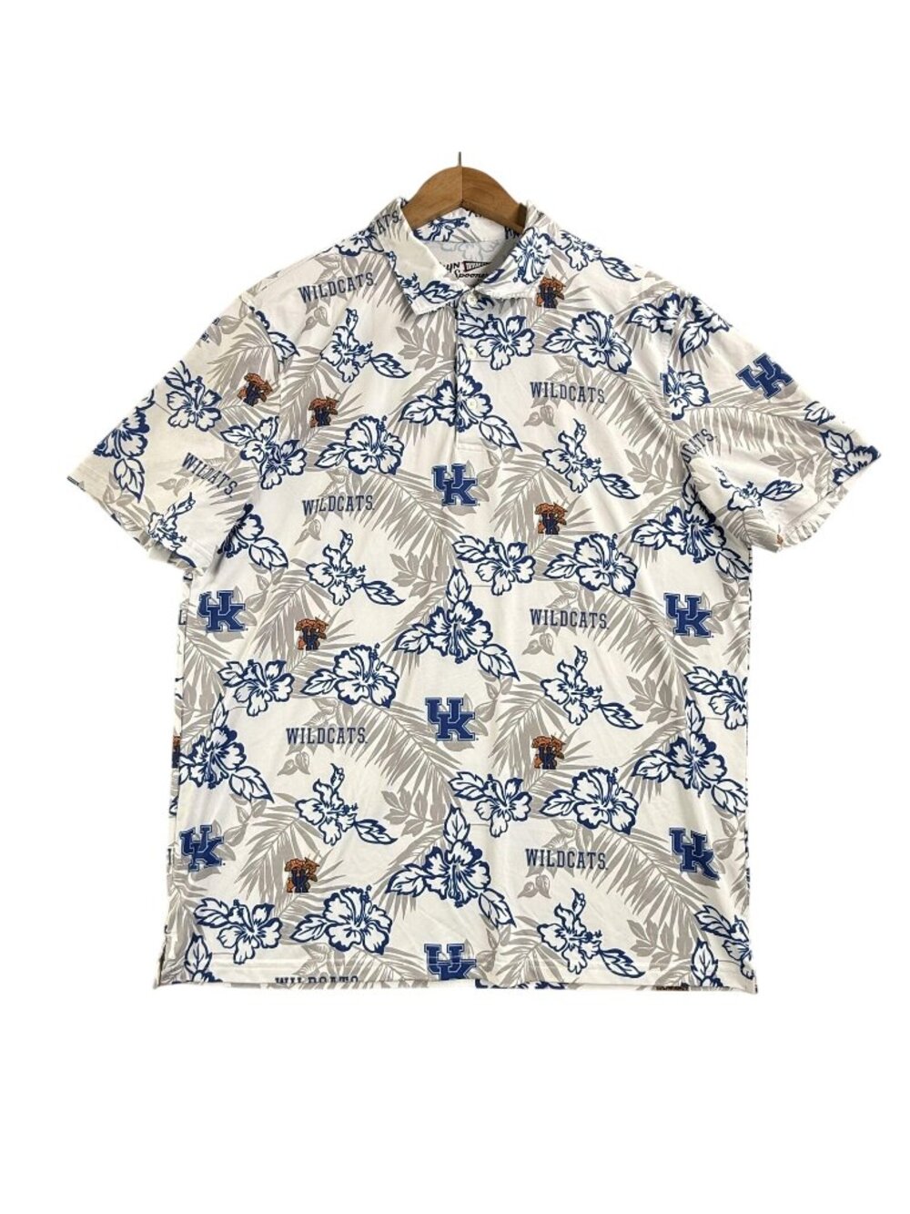 Kentucky Wildcats Polo Shirt Mens Large Blue NCAA College Reyn Spooner Aloha